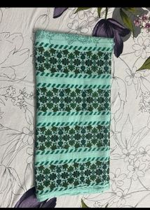 Cotton Sea Green Printed Dupatta