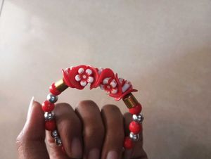 Red Floral Bracelet