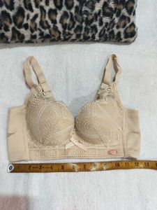 Elegant Beige Lace Bra