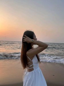 White Tiered Line Dress🤍