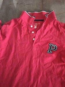 Red Polo T-Shirt with 'P' Logo
