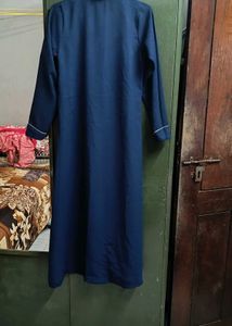 Navy Button-Down Maxi Dress Or Abaya