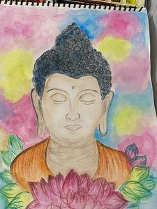 Buddha Watercolor Art