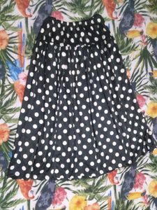 Polka Dot Midi Skirt