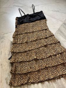 Leopard Print Tiered Dress