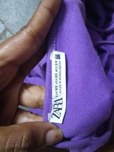 ZARA | Sleeveless Ruched Top (Purple)
