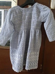 Short chickankari kurti...