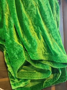 Printed velvet kurta set