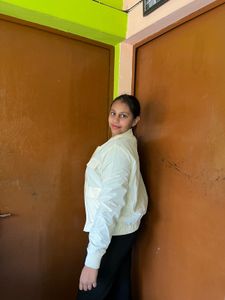 Stylish Cream Bomber Jacket