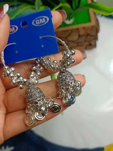 Oxidised Jhumka