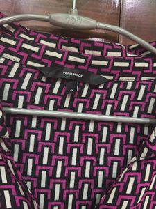 Patterned Shirt Dress