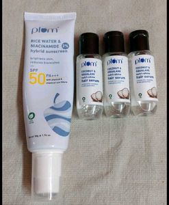 Suncream & Hair Serum