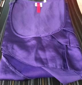 purple top &amp; pink short kurti