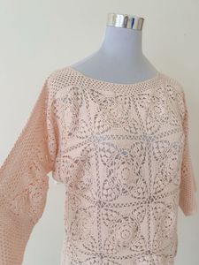 PEACH CROCHET TOP