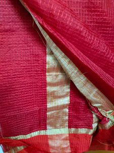 Double Colour Red Saree