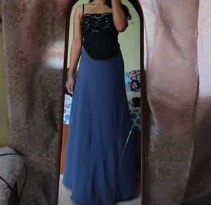 Navy Blue Long Maxi Skirt