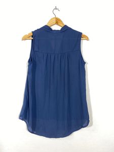 Navy Blue Sleeveless Top