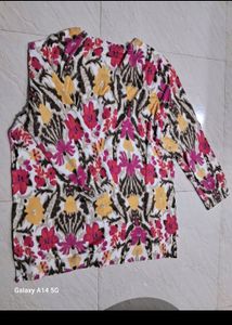 florel print wollen top