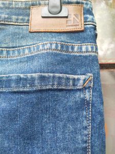 Here &amp; Now Branded Ripped Blue Jeans