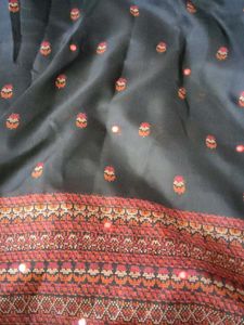 Black Embroidery Saree