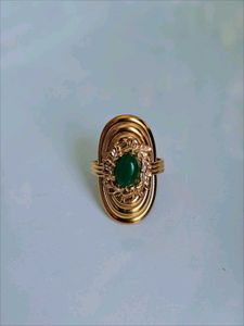 Vintage Green Stone Rings