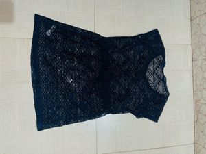 Navy Lace Mini Dress