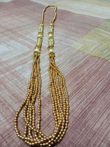 Pearl &amp; Gold Tone Necklace Set
