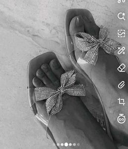 Chic Clear Heel Slides