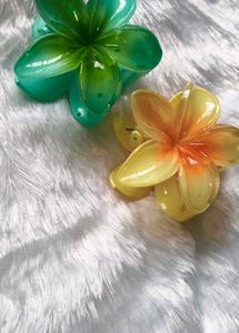Tropical Flower Hair Clips
