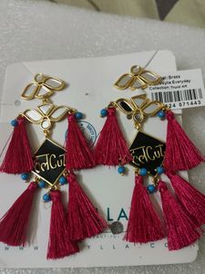 Voylla Long Tassel Earrings Truck Art Halcut
