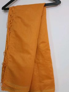 Chanderi Silk Saree With Tassels