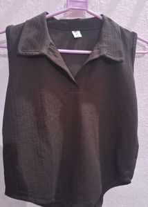 Brown Sleeveless Top