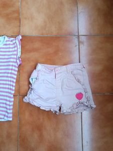 Cute Girls&#39; Top &amp; Shorts Set