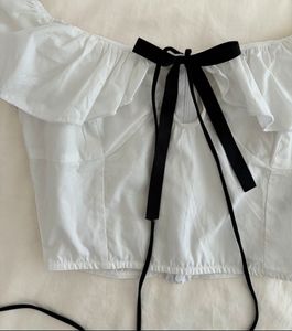 Ruffle Off-Shoulder Crop Top