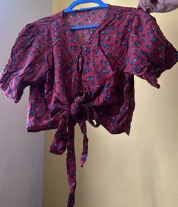 Wrap On Cute Floral Top
