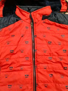 Kids' Red &amp; Blue Hooded Jacket