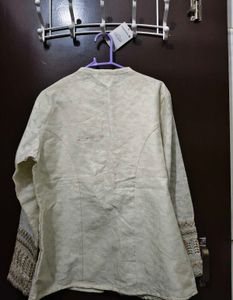 Embroidered Beige Kurti