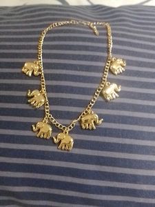Lovely Neck Piece With Elephant