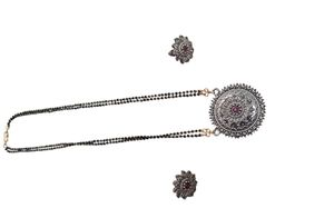 Oxidized Mangalsutra Set