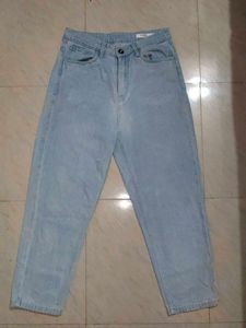 Women Zudio Boyfriend Jeans Light Blue Colour