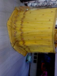 Yellow Embryo Dery Lehenga With Blouse And Duppta