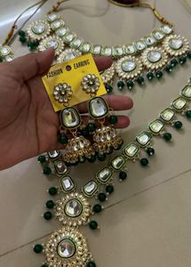✨Unused Green Kundan Jewelry Set✨