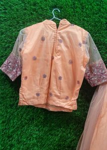 Peach Lehenga Choli Set