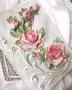 Rose Embossed Decorative Plate