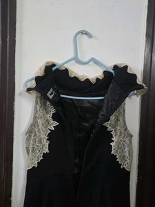 imported Elegant Black Lace Dress size Xs