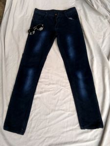 Blue Denim Jean With Back Pocket Designed