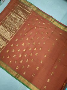 Simple Pure Kanchi Pattu Saree 🧡