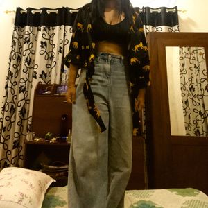 Boho Tiger Print Wrap Around Full Sleeve Shirt