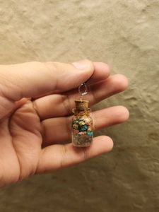 Miniature Floral Bottle Charm