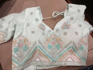 Sea green heavy lehenga